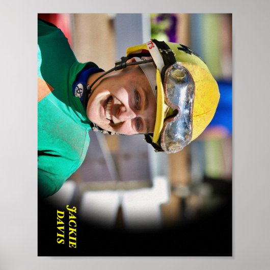 Poster Jockey, Jackie Davis (Devant)