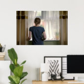 Poster Jodie regarde la pluie (Bureau à domicile)