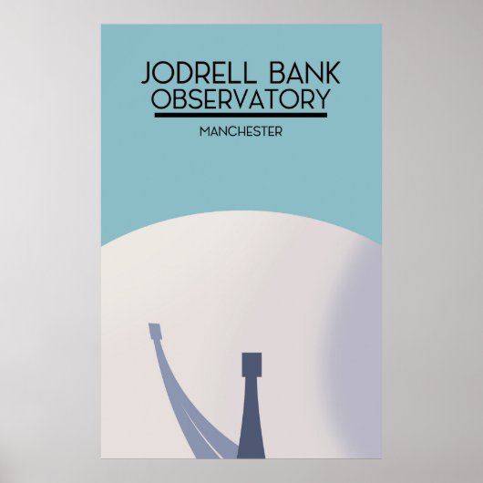 Poster Jodrell Bank Observatoire de l'art spatial. (Devant)