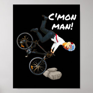 Poster Joe Biden Bicycle Crash Drôle Trump L'A Fait Ridin