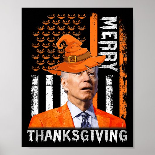 Poster Joe Biden Halloween Joyeux Thanksgiving US F (Devant)