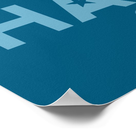 Poster Joe Biden Kamala Harris 2024 bleu blanc (Coin)