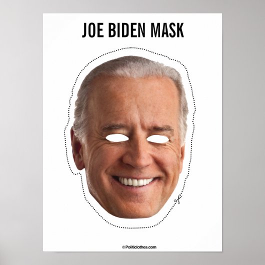 Poster Joe Biden Mask Cutout (Devant)