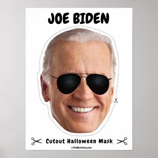 Poster Joe Biden Masque Halloween (Devant)