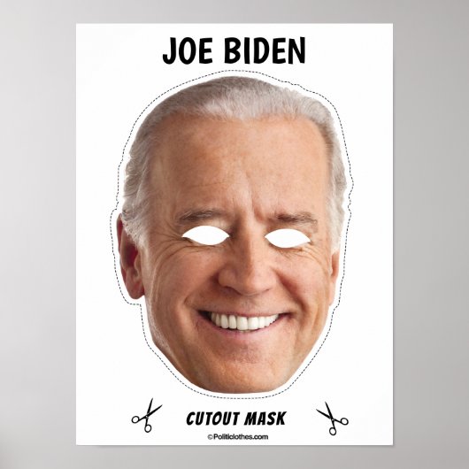 Poster JOE BIDEN Masque Halloween (Devant)