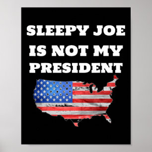 Poster Joe Biden N'Est Pas Mon Président Harris Usa Elect