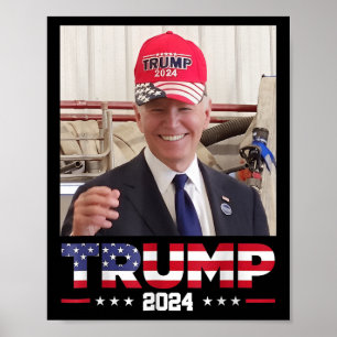 Poster Joe Biden Portant Un Casquette Trump