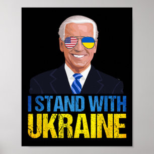 Poster Joe Biden Soutenez l'Ukraine - Soutien américain à