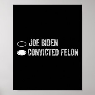 Poster Joe Biden Vs Condamné Felon - Bulletin De Vote