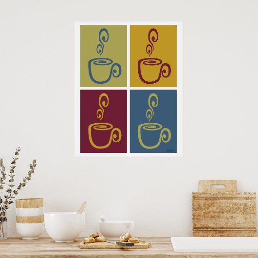 Poster Joe Time Coffee Pop Art Muted Print (Cuisine)
