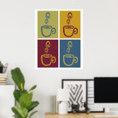 Poster Joe Time Coffee Pop Art Muted Print (Bureau à domicile)
