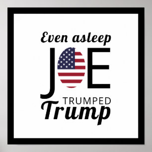 Poster Joe Trumped Trump, drapeau américain