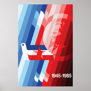 Poster Joegoslavië Tito 1945-1985 Patriottisme