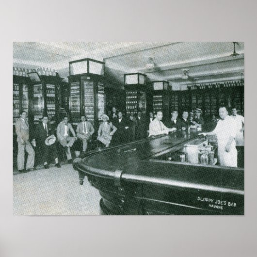 Poster Joe's Bar, La Havane, Cuba (Devant)