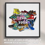 Poster Jogger du coureur d'art pop gras<br><div class="desc">"Bold Pop Art Runner Jogger" est un design saisissant avec un collage vibrant de baskets aux couleurs audacieuses et dynamiques. Inspiré par l'esthétique pop art moderne est idéal pour les coureurs, les amateurs de baskets et les amateurs d'art contemporain. Ce design est parfait pour les t-shirts, accessoires, décoration maison et...</div>
