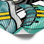 Poster Jogger du coureur d'art pop gras (Coin)