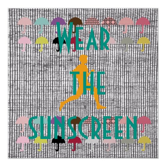 Poster Jogging Beach écran solaire Motivation (Devant)