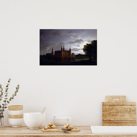 Poster Johan Christian Claussen Dahl Château Frederiksbor (Cuisine)