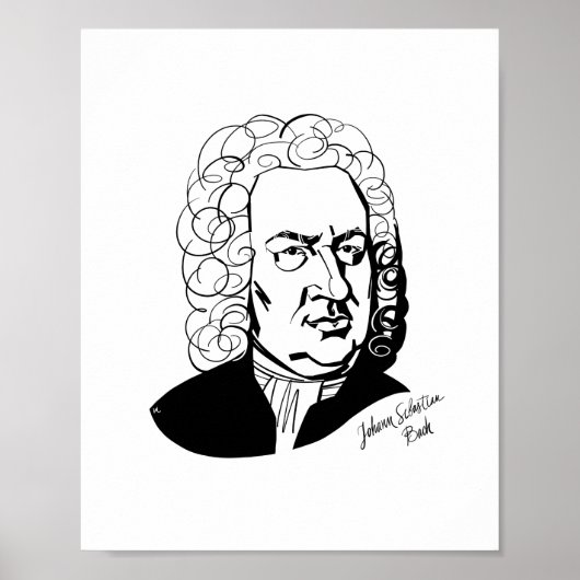 Poster Johann Sebastian Bach (Devant)