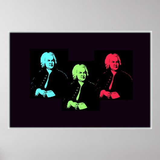 Poster Johann Sebastian Bach Collage (Devant)