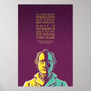 Poster Johann W von Goethe Citation Inspirationnelle : Pe