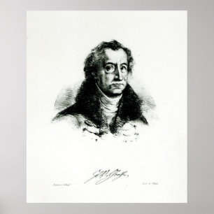 Poster Johann Wolfgang Goethe gravé par Delacroix