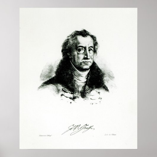 Poster Johann Wolfgang Goethe gravée par Delacroix (Devant)