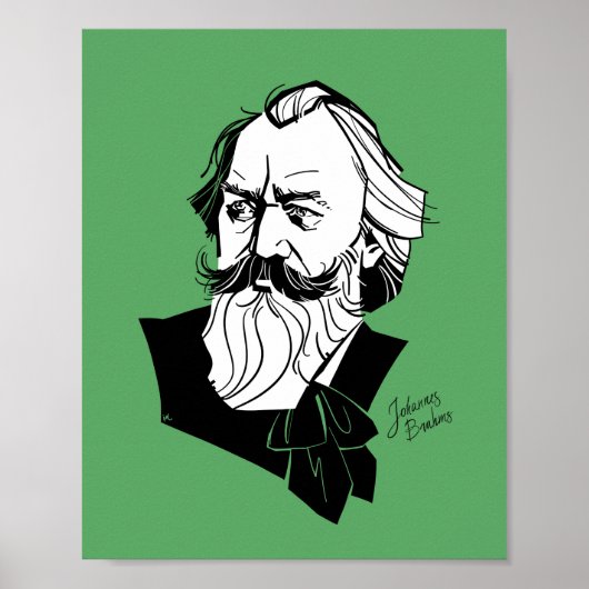 Poster Johannes Brahms (Devant)