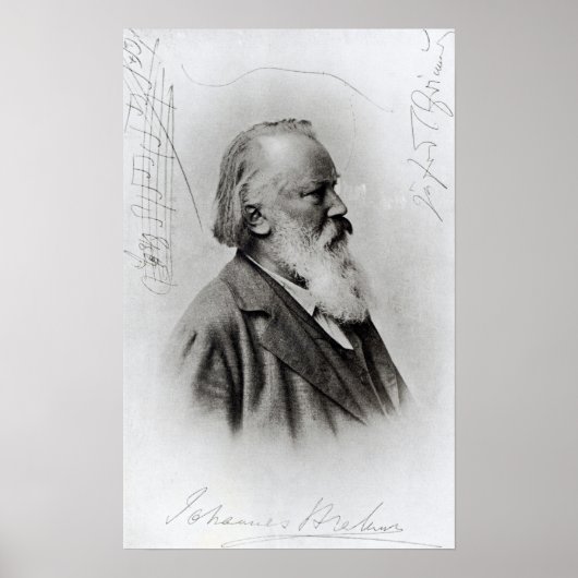 Poster Johannes Brahms (Devant)