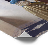 Poster Johannes Vermeer - Dame debout devant un virginal (Coin)
