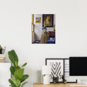 Poster Johannes Vermeer - Dame debout devant un virginal (Bureau à domicile)