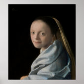 Poster Johannes Vermeer - Étude d'une jeune femme (Devant)