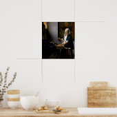 Poster Johannes Vermeer - Femme tenant un équilibre (Cuisine)
