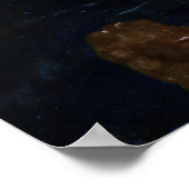 Poster Johannes Vermeer - Fille au chapeau rouge (Coin)