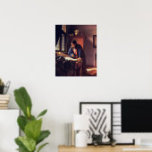 Poster Johannes Vermeer, Géographe (Bureau à domicile)