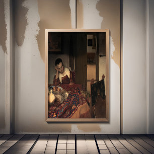Poster Johannes Vermeer, Jeunes Femmes Dormant