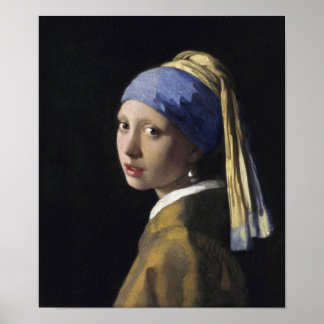 Poster Johannes Vermeer - La fille au collier de perles