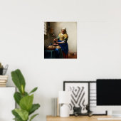 Poster Johannes Vermeer - La Milkmaid (Bureau à domicile)