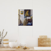 Poster Johannes Vermeer - Lady debout dans une virginale (Cuisine)