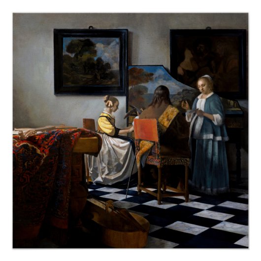 Poster Johannes Vermeer - Le Concert (Devant)