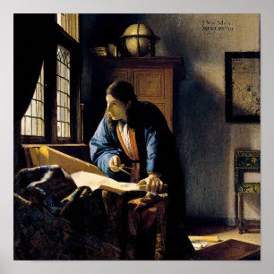 Poster Johannes Vermeer - Le Géographe