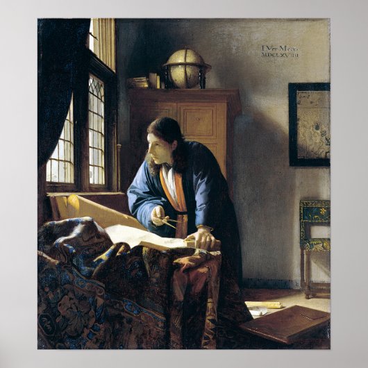 Poster Johannes Vermeer Le Géographe (Devant)