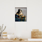 Poster Johannes Vermeer - Le Lacemaker (Cuisine)