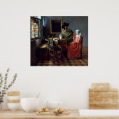 Poster Johannes Vermeer Le Verre À Vins (Cuisine)