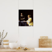 Poster Johannes Vermeer - Maîtresse et domestique (Cuisine)