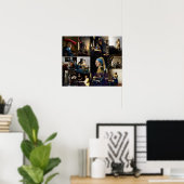 Poster Johannes Vermeer - Masterpieces Patchwork (Bureau à domicile)