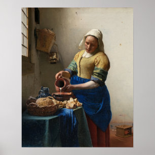 Poster Johannes Vermeer, Milkmaid