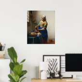 Poster Johannes Vermeer, Milkmaid (Bureau à domicile)