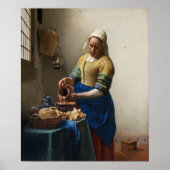 Poster Johannes Vermeer, Milkmaid (Devant)
