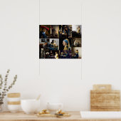 Poster Johannes Vermeer - Patchwork de Chefs-d'œuvre (Cuisine)